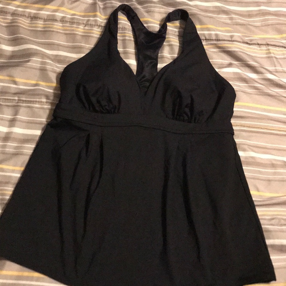 Lands End black swimsuit top